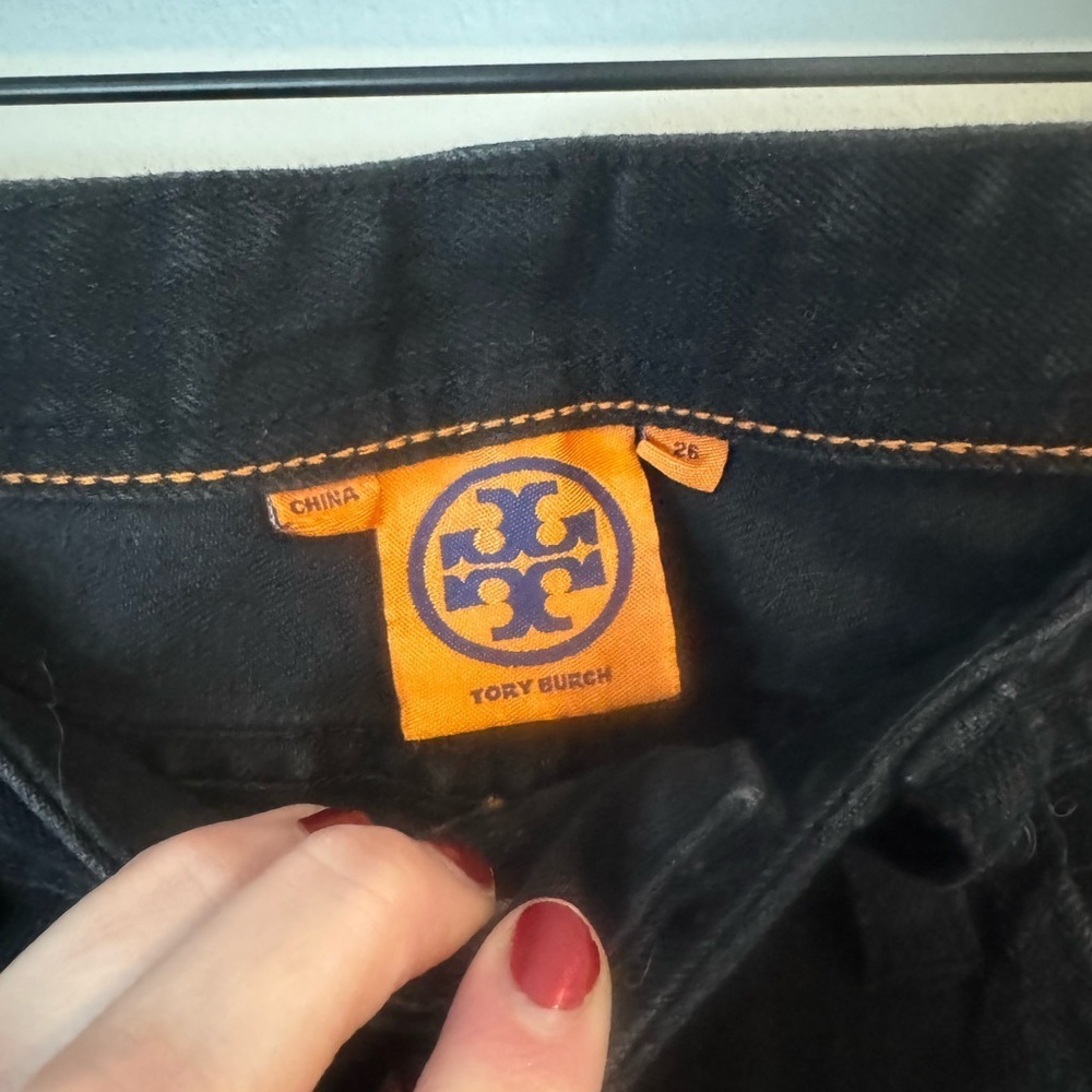 Tory Burch Women’s Bootcut Jeans in Black - Picture 3 of 6